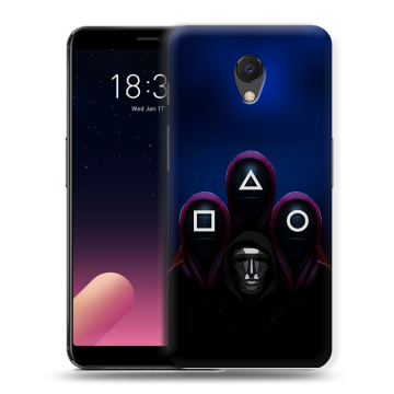 Силиконовый чехол на Meizu M6s с принтом Игра Кальмара
