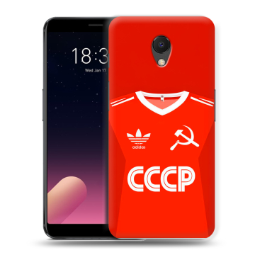 Силиконовый чехол на Meizu M6s с принтом Флаг Герб СССР