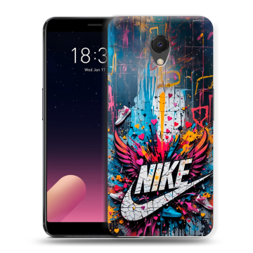 Силиконовый чехол на Meizu M6s с принтом Nike Найк