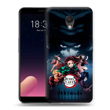 Силиконовый чехол на Meizu M6s с принтом Demon Slayer Клинок рассекающий демонов