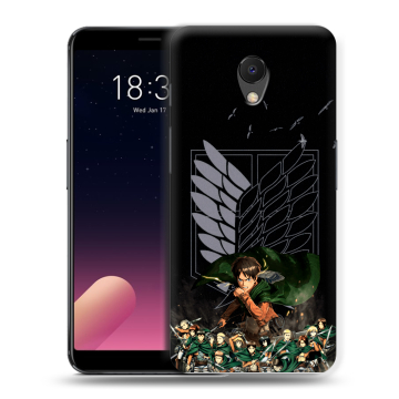 Силиконовый чехол на Meizu M6s с принтом Атака титанов