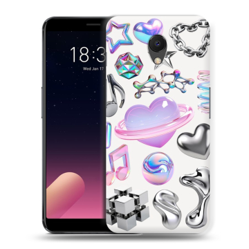 Силиконовый чехол на Meizu M6s с принтом Y2K