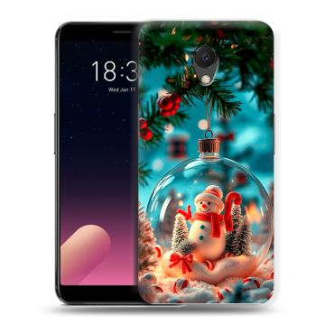 Силиконовый чехол на Meizu M6s с принтом Новый год