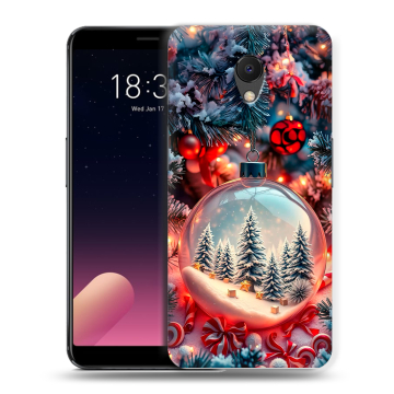Силиконовый чехол на Meizu M6s с принтом Новый год