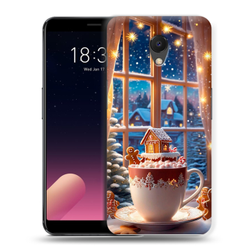 Силиконовый чехол на Meizu M6s с принтом Новый год