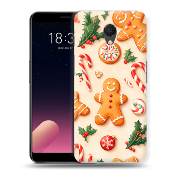 Силиконовый чехол на Meizu M6s с принтом Новый год