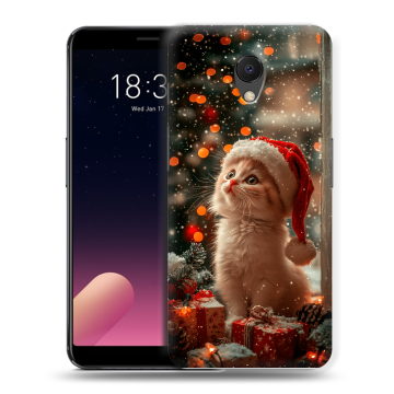 Силиконовый чехол на Meizu M6s с принтом Новый год