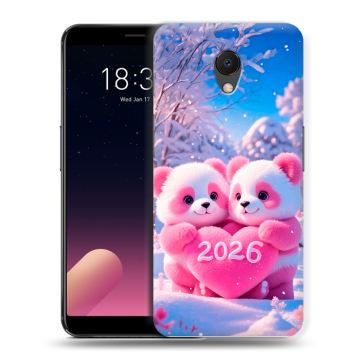 Силиконовый чехол на Meizu M6s с принтом Новый год