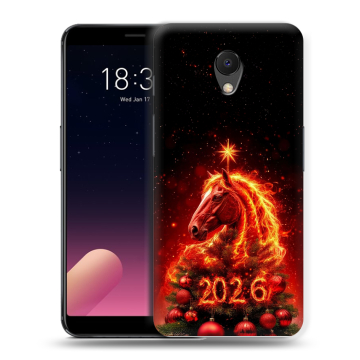 Силиконовый чехол на Meizu M6s с принтом Новый год