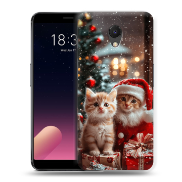 Силиконовый чехол на Meizu M6s с принтом Новый год