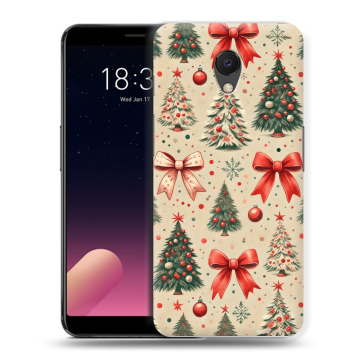 Силиконовый чехол на Meizu M6s с принтом Новый год