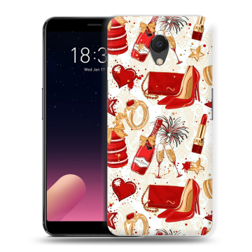 Силиконовый чехол на Meizu M6s с принтом Новый год