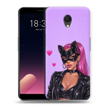 Силиконовый чехол на Meizu M6s с принтом женский