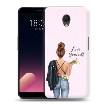 Силиконовый чехол на Meizu M6s с принтом женский