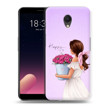 Силиконовый чехол на Meizu M6s с принтом женский