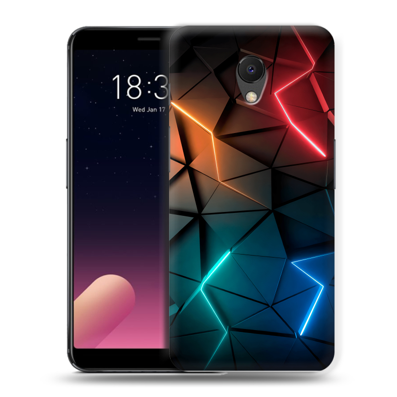 Силиконовый чехол на Meizu M6s с принтом Абстракция неон Силиконовый чехол на Meizu M6s с принтом Абстракция неон