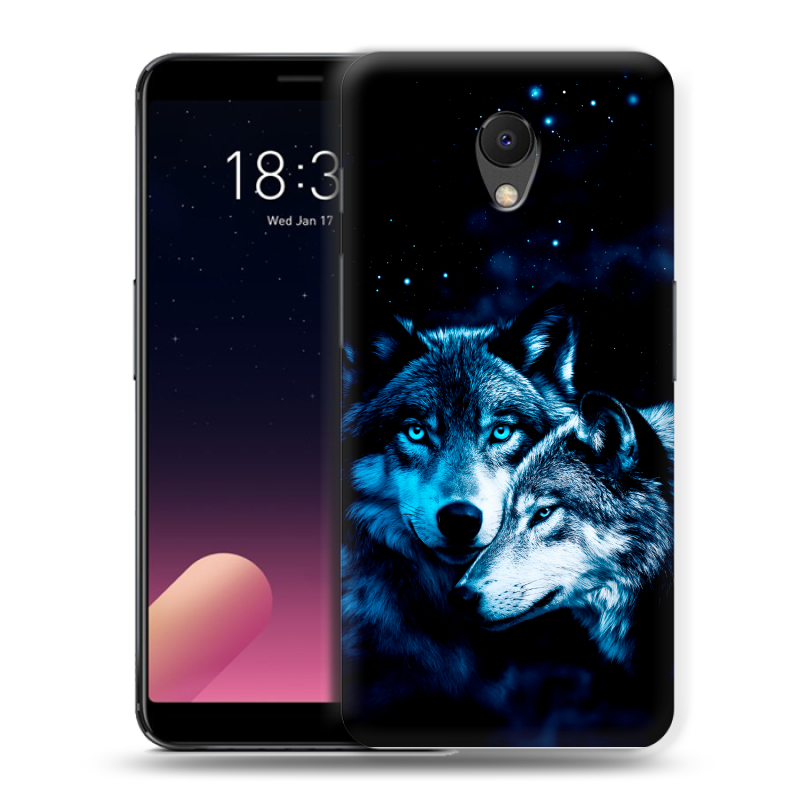 Силиконовый чехол на Meizu M6s с принтом Волки Силиконовый чехол на Meizu M6s с принтом Волки