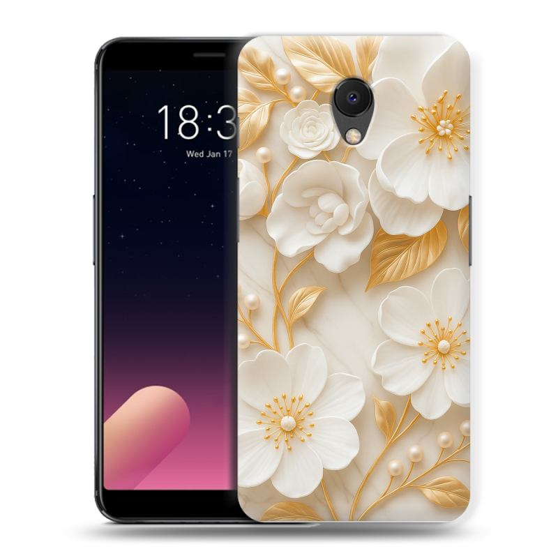 Силиконовый чехол на Meizu M6s с принтом Цветы Силиконовый чехол на Meizu M6s с принтом Цветы
