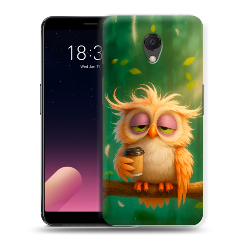 Силиконовый чехол на Meizu M6s с принтом сова Силиконовый чехол на Meizu M6s с принтом сова