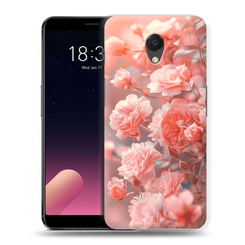 Силиконовый чехол на Meizu M6s с принтом Розы цветы Силиконовый чехол на Meizu M6s с принтом Розы цветы