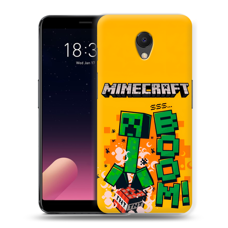 Силиконовый чехол на Meizu M6s с принтом Майнкрафт Minecraft Силиконовый чехол на Meizu M6s с принтом Майнкрафт Minecraft