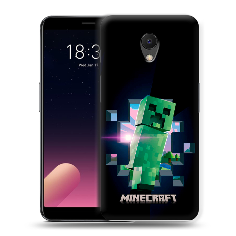 Силиконовый чехол на Meizu M6s с принтом Майнкрафт Minecraft Силиконовый чехол на Meizu M6s с принтом Майнкрафт Minecraft