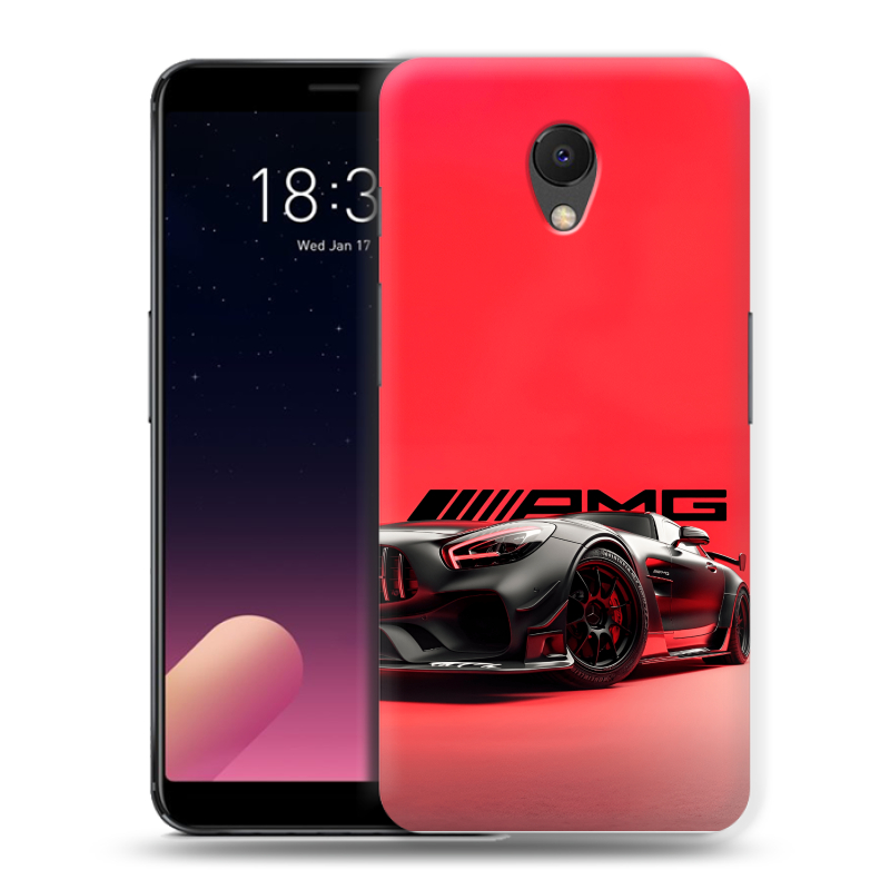 Силиконовый чехол на Meizu M6s с принтом Мерседес Mercedes AMG Силиконовый чехол на Meizu M6s с принтом Мерседес Mercedes AMG