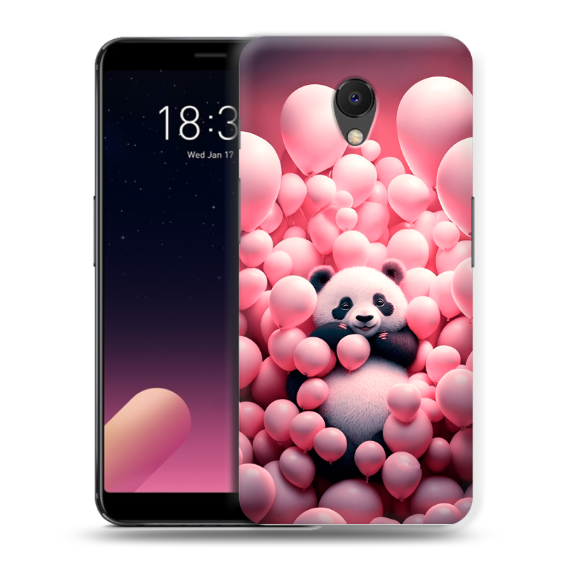 Силиконовый чехол на Meizu M6s с принтом Панда Силиконовый чехол на Meizu M6s с принтом Панда