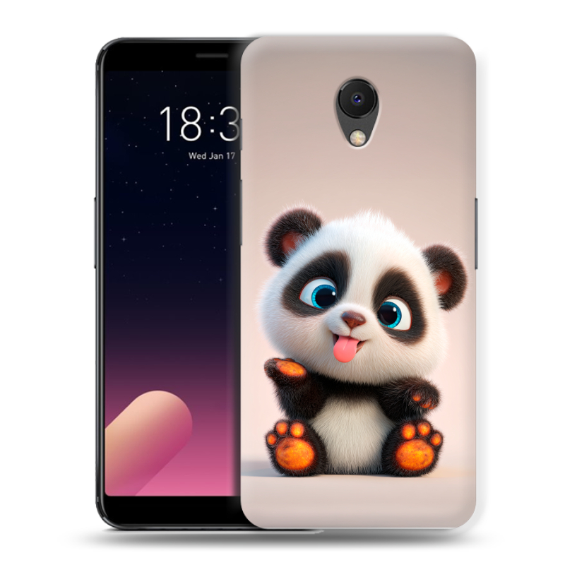 Силиконовый чехол на Meizu M6s с принтом милая панда Силиконовый чехол на Meizu M6s с принтом милая панда