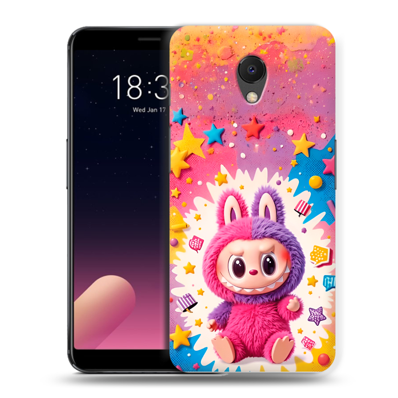 Силиконовый чехол на Meizu M6s с принтом Labubu Лабубу Силиконовый чехол на Meizu M6s с принтом Labubu Лабубу