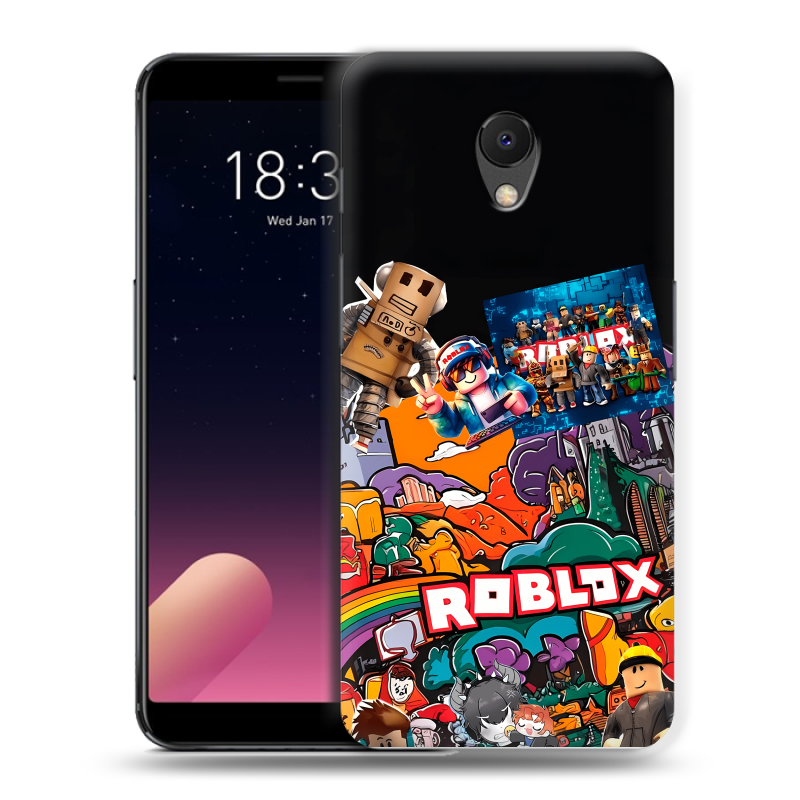 Силиконовый чехол на Meizu M6s с принтом Roblox Роблокс Силиконовый чехол на Meizu M6s с принтом Roblox Роблокс