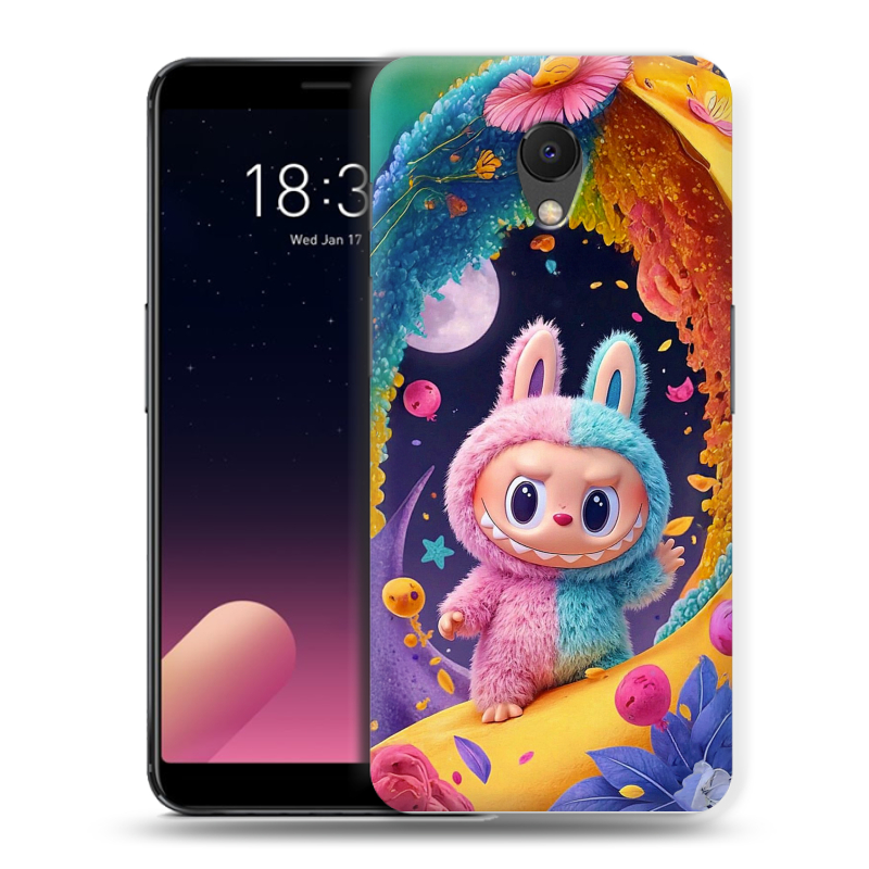 Силиконовый чехол на Meizu M6s с принтом Labubu Лабубу Силиконовый чехол на Meizu M6s с принтом Labubu Лабубу