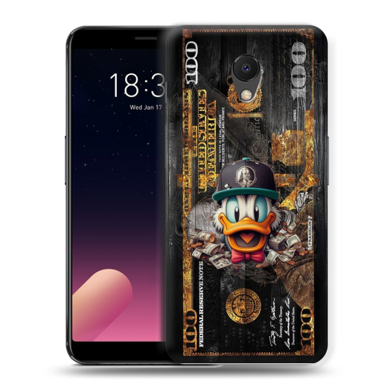 Силиконовый чехол на Meizu M6s с принтом Дональд Дак Доллар Силиконовый чехол на Meizu M6s с принтом Дональд Дак Доллар