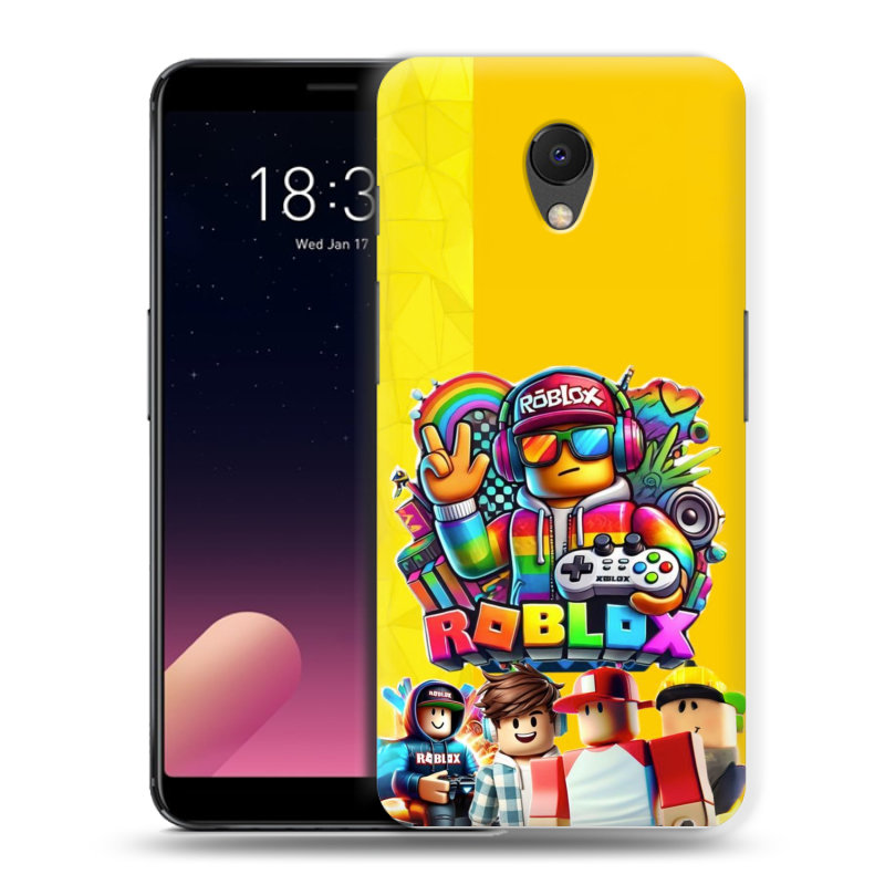 Силиконовый чехол на Meizu M6s с принтом Roblox Роблокс Силиконовый чехол на Meizu M6s с принтом Roblox Роблокс