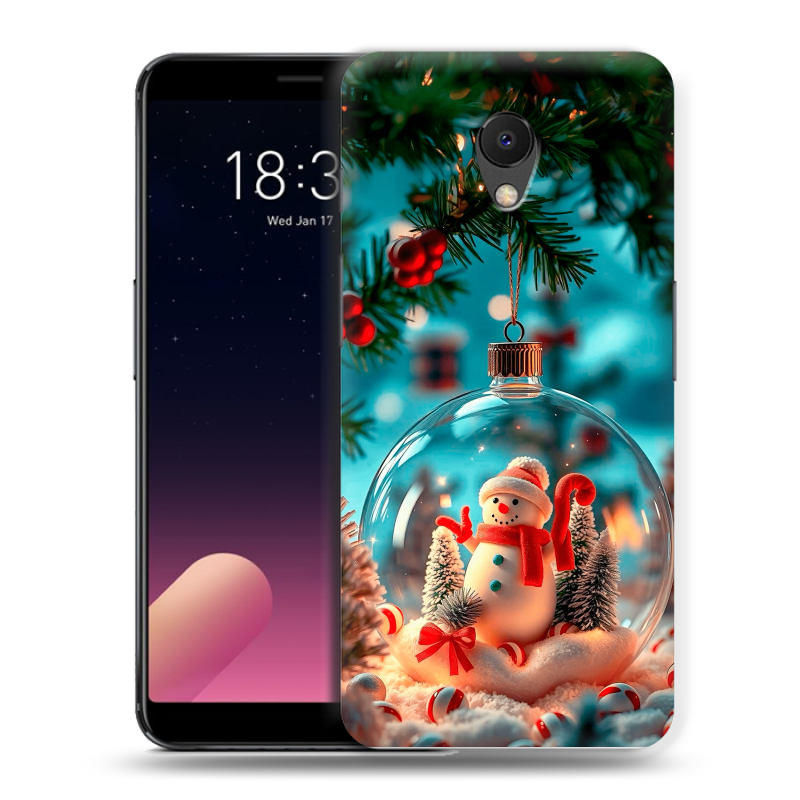 Силиконовый чехол на Meizu M6s с принтом Новый год Силиконовый чехол на Meizu M6s с принтом Новый год