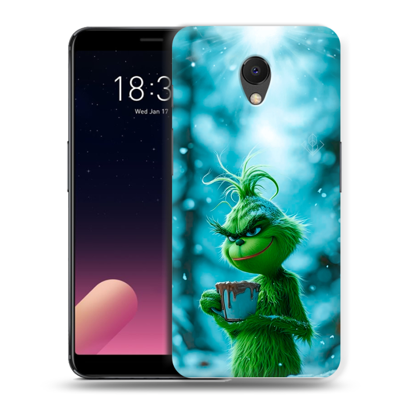 Силиконовый чехол на Meizu M6s с принтом Новый год гринч Силиконовый чехол на Meizu M6s с принтом Новый год гринч