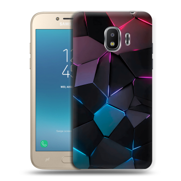 Силиконовый противоударный чехол на Samsung Galaxy J2 (2018) с принтом Геометрия неона Силиконовый противоударный чехол на Samsung Galaxy J2 (2018) с принтом Геометрия неона
