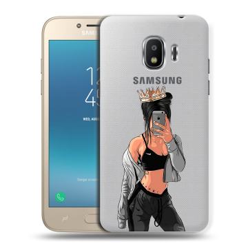 Силиконовый противоударный чехол на Samsung Galaxy J2 (2018) с принтом Женские принты Силиконовый противоударный чехол на Samsung Galaxy J2 (2018) с принтом Женские принты