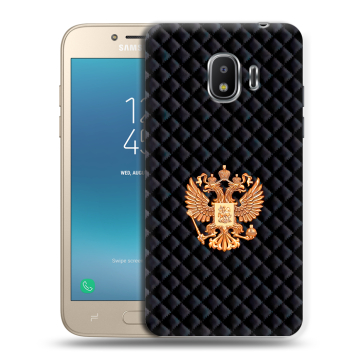 Силиконовый противоударный чехол на Samsung Galaxy J2 (2018) с принтом Герб России принт Силиконовый противоударный чехол на Samsung Galaxy J2 (2018) с принтом Герб России принт