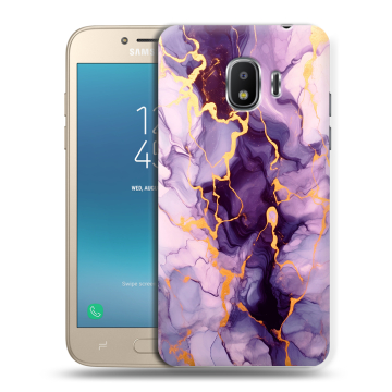 Силиконовый противоударный чехол на Samsung Galaxy J2 (2018) с принтом Мрамор Силиконовый противоударный чехол на Samsung Galaxy J2 (2018) с принтом Мрамор