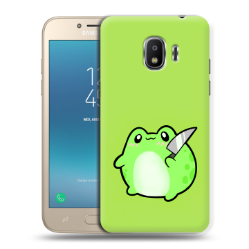 Силиконовый противоударный чехол на Samsung Galaxy J2 (2018) с принтом Лягушенок Силиконовый противоударный чехол на Samsung Galaxy J2 (2018) с принтом Лягушенок