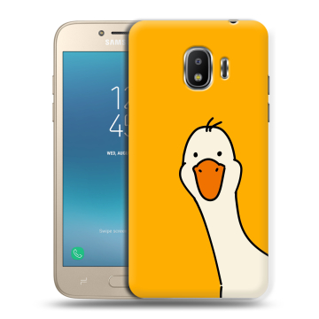 Силиконовый противоударный чехол на Samsung Galaxy J2 (2018) с принтом Утка Силиконовый противоударный чехол на Samsung Galaxy J2 (2018) с принтом Утка