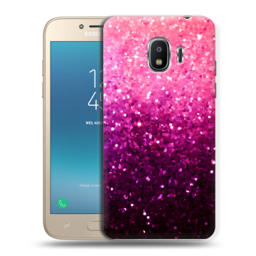 Силиконовый противоударный чехол на Samsung Galaxy J2 (2018) с принтом Блестки Силиконовый противоударный чехол на Samsung Galaxy J2 (2018) с принтом Блестки