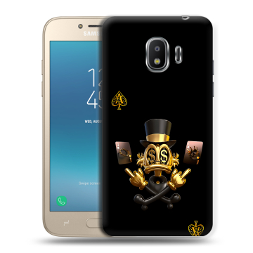 Силиконовый противоударный чехол на Samsung Galaxy J2 (2018) с принтом Золотой скрудж макдак Силиконовый противоударный чехол на Samsung Galaxy J2 (2018) с принтом Золотой скрудж макдак