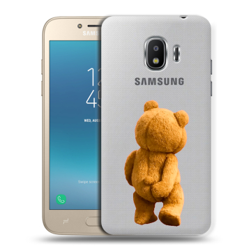 Силиконовый противоударный чехол на Samsung Galaxy J2 (2018) с принтом Медведь Силиконовый противоударный чехол на Samsung Galaxy J2 (2018) с принтом Медведь