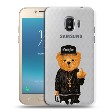 Силиконовый противоударный чехол на Samsung Galaxy J2 (2018) с принтом Плюшевый медведь Силиконовый противоударный чехол на Samsung Galaxy J2 (2018) с принтом Плюшевый медведь