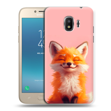 Силиконовый противоударный чехол на Samsung Galaxy J2 (2018) с принтом милая лиса Силиконовый противоударный чехол на Samsung Galaxy J2 (2018) с принтом милая лиса