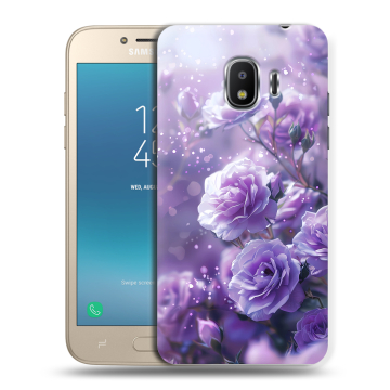 Силиконовый противоударный чехол на Samsung Galaxy J2 (2018) с принтом Розы цветы Силиконовый противоударный чехол на Samsung Galaxy J2 (2018) с принтом Розы цветы