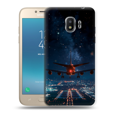 Силиконовый противоударный чехол на Samsung Galaxy J2 (2018) с принтом самолет Силиконовый противоударный чехол на Samsung Galaxy J2 (2018) с принтом самолет