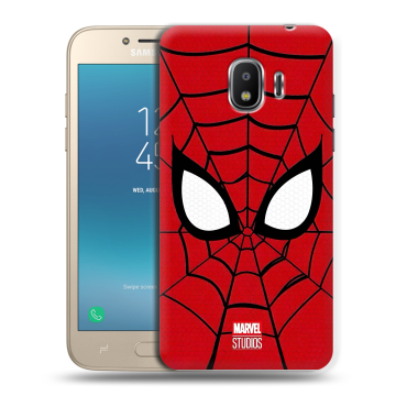 Силиконовый противоударный чехол на Samsung Galaxy J2 (2018) с принтом человек паук spiderman Силиконовый противоударный чехол на Samsung Galaxy J2 (2018) с принтом человек паук spiderman